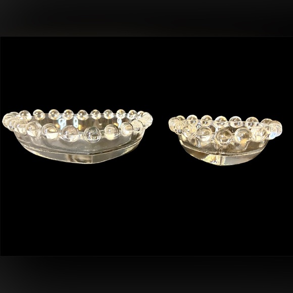 Set of 2 Vintage/Antique Candlewick Heart Candy Dishes 💘 Valentine’s Day Gift! - Picture 3 of 12
